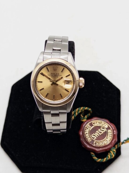 Womens Rolex CHAMPAGNE 14k Gold With Tag and Papers main image 4